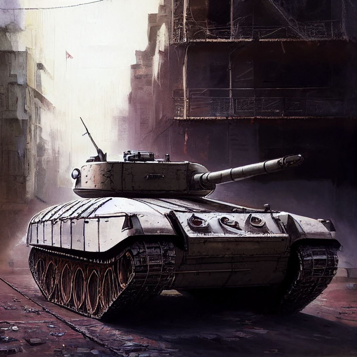 Concept illustration of a future tank